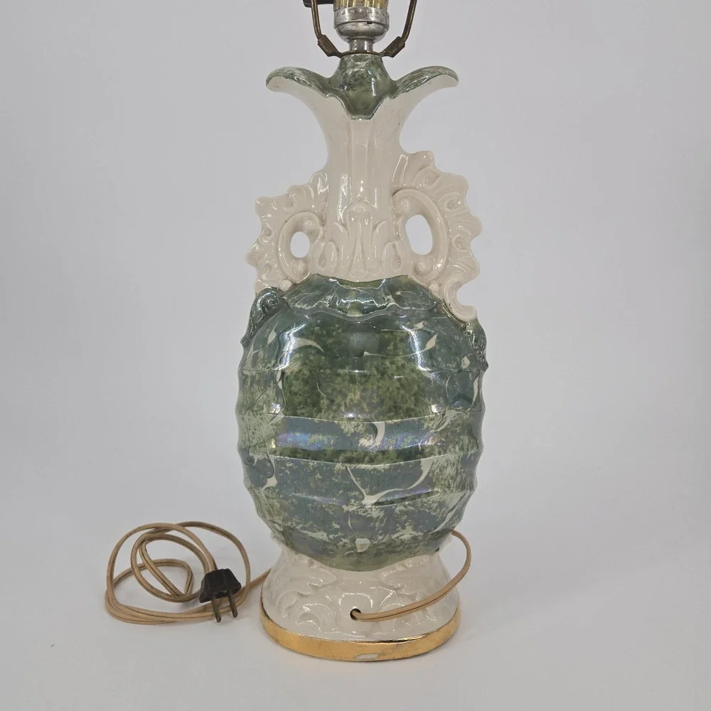 Vintage Italian Capodimonte Style Ceramic Table Lamp 33